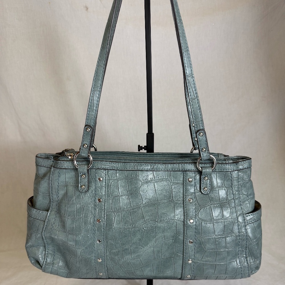 Relic Alligator Texture Blue/Gray Purse